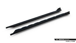 Seitenschweller Ansatz Cup Leisten für VW Golf Mk8 Facelift schwarz Hochglanz