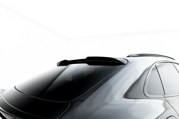 Höher Heck Spoiler Aufsatz Abrisskante für Porsche Macan EV Mk1 schwarz Hochglanz
