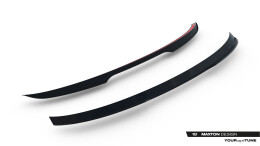 Oberer Heck Spoiler Aufsatz Abrisskante passend für Porsche Macan EV Mk1 schwarz Hochglanz