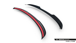 Oberer Heck Spoiler Aufsatz Abrisskante passend für Porsche Macan EV Mk1 schwarz Hochglanz