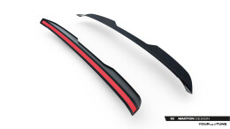Niedriger Heck Spoiler Aufsatz Abrisskante für Porsche Macan EV Mk1 schwarz Hochglanz
