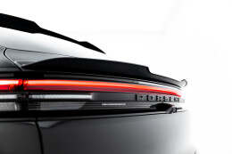 Unterer Heck Spoiler Aufsatz Abrisskante passend für Porsche Macan EV Mk1 schwarz Hochglanz