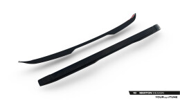 Unterer Heck Spoiler Aufsatz Abrisskante passend für Porsche Macan EV Mk1 schwarz Hochglanz