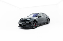 Cup Spoilerlippe Front Ansatz für Porsche Macan EV Mk1 schwarz Hochglanz