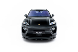 Cup Spoilerlippe Front Ansatz für Porsche Macan EV Mk1 schwarz Hochglanz
