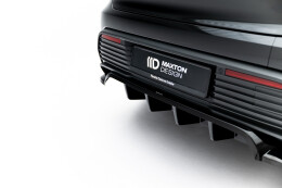 Mittlerer Cup Diffusor DTM Look Heck Ansatz für Porsche Macan EV Mk1 schwarz Hochglanz