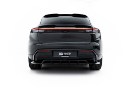 Mittlerer Cup Diffusor DTM Look Heck Ansatz für Porsche Macan EV Mk1 schwarz Hochglanz