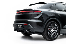 Mittlerer Cup Diffusor DTM Look Heck Ansatz für Porsche Macan EV Mk1 schwarz Hochglanz