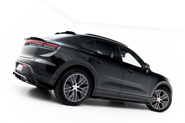 Seitenschweller Ansatz Cup Leisten für Porsche Macan EV Mk1 schwarz Hochglanz