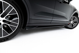 Seitenschweller Ansatz Cup Leisten für Porsche Macan EV Mk1 schwarz Hochglanz