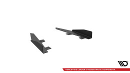 Hintere Seiten Flaps passend für Audi A7 S-Line C7 schwarz Hochglanz