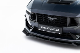 Cup Spoilerlippe Front Ansatz V.1 für Ford Mustang Dark Horse Mk7 schwarz Hochglanz