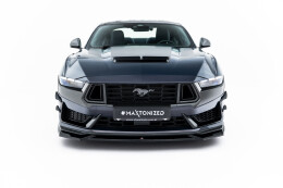 Cup Spoilerlippe Front Ansatz V.1 für Ford Mustang Dark Horse Mk7 schwarz Hochglanz