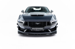 Street+ Spoilerlippe Front Ansatz V.2 passend für Ford Mustang Dark Horse Mk7 schwarz Hochglanz