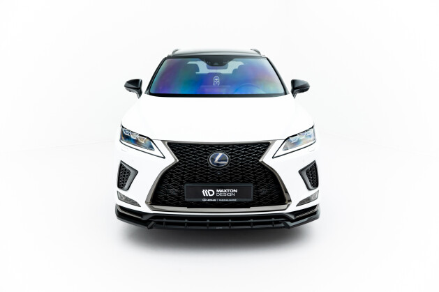 Cup Spoilerlippe Front Ansatz für Lexus RX F-Sport Mk4 Facelift schwarz Hochglanz
