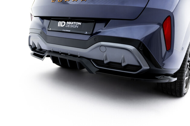 Mittlerer Cup Diffusor DTM Look Heck Ansatz V.2 für Cupra Terramar Mk1 schwarz Hochglanz