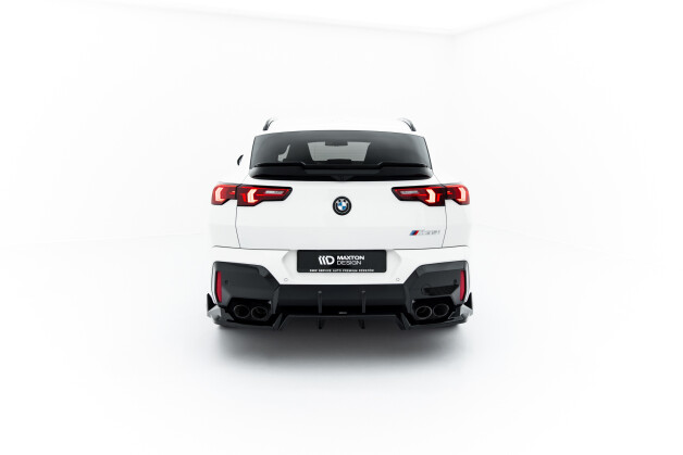 Mittlerer Cup Diffusor DTM Look Heck Ansatz für BMW X2 M35i U10 schwarz Hochglanz