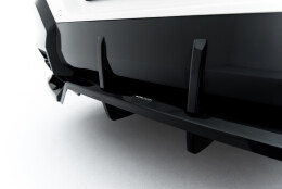 Mittlerer Cup Diffusor DTM Look Heck Ansatz für BMW X2 M35i U10 schwarz Hochglanz