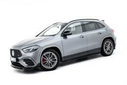 Seitenschweller Ansatz Cup Leisten für Mercedes-AMG GLA 35 H247 Facelift schwarz Hochglanz