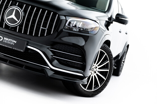 Cup Spoilerlippe Front Ansatz V.2 für Mercedes-Benz GLS AMG-Line X167  schwarz Hochglanz