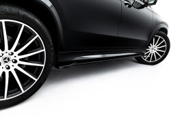 Seitenschweller Ansatz Cup Leisten für Mercedes-Benz GLS AMG-Line X167 Facelift schwarz Hochglanz