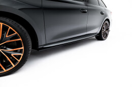 Street Pro Seitenschweller Ansatz Cup Leisten passend für Cupra Leon ST / Hatchback Aero Mk1 / Mk1 Facelift schwarz