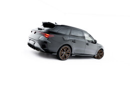 Street Pro Seitenschweller Ansatz Cup Leisten + Flaps für Cupra Leon ST / Hatchback Aero Mk1 / Mk1 Facelift schwarz Hochglanz