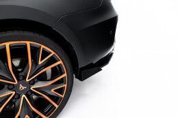 Street Pro Heck Ansatz Flaps Diffusor + Flaps für Cupra Leon ST Mk1 Facelift rot + Flaps Hochglanz