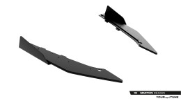 Street Pro Heck Ansatz Flaps Diffusor + Flaps für Cupra Leon ST Mk1 Facelift schwarz Hochglanz