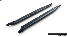 Seitenschweller Ansatz Cup Leisten V.2 für Cupra Leon ST / Hatchback  Aero Mk1 / Mk1 Facelift schwarz Hochglanz