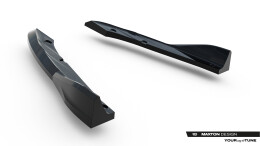 Heck Ansatz Flaps Diffusor V.3 passend für Cupra Leon ST Mk1 Facelift schwarz Hochglanz