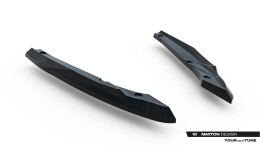 Heck Ansatz Flaps Diffusor V.4 passend für Cupra Leon ST Mk1 Facelift schwarz Hochglanz