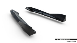 Heck Ansatz Flaps Diffusor V.6 passend für Cupra Leon ST Mk1 Facelift schwarz Hochglanz