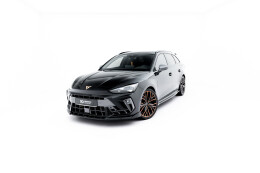 Cup Spoilerlippe Front Ansatz V.1 passend für Cupra Leon ST / Hatchback Mk1 Facelift schwarz Hochglanz