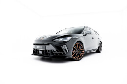 Cup Spoilerlippe Front Ansatz V.2 passend für Cupra Leon ST / Hatchback Mk1 Facelift schwarz Hochglanz