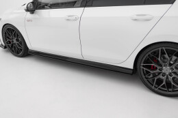 Street Pro Seitenschweller Ansatz Cup Leisten V.2 für VW Golf GTI / GTE / GTI Clubsport / R-Line Mk8 rot
