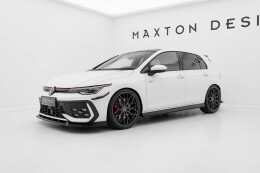 Street Pro Seitenschweller Ansatz Cup Leisten V.2 für VW Golf GTI / GTE / GTI Clubsport / R-Line Mk8 rot