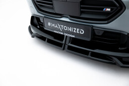Cup Spoilerlippe Front Ansatz V.1 für BMW M135i M Performance F70 schwarz Hochglanz