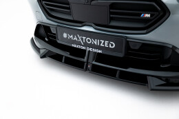 Cup Spoilerlippe Front Ansatz V.2 für BMW M135i M Performance F70 schwarz Hochglanz