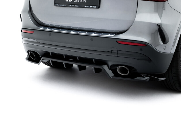 Mittlerer Cup Diffusor DTM Look Heck Ansatz für Mercedes-AMG GLA 35 H247 Facelift schwarz Hochglanz