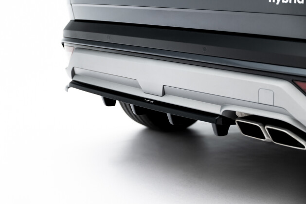 Mittlerer Cup Diffusor DTM Look Heck Ansatz für Hyundai Tucson Mk4 Facelift schwarz Hochglanz