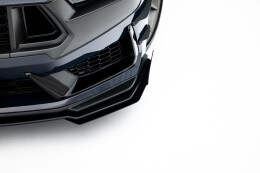 Front Stoßstangen Flaps für Ford Mustang Dark Horse Mk7 schwarz Hochglanz