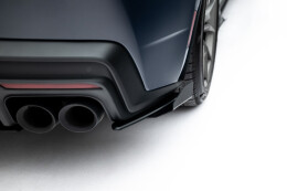 Street Pro Heck Ansatz Flaps Diffusor + Flaps für Ford Mustang Dark Horse Mk7 schwarz + Flaps Hochglanz