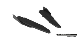 Street Pro Heck Ansatz Flaps Diffusor + Flaps für Ford Mustang Dark Horse Mk7 schwarz + Flaps Hochglanz