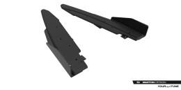 Street Pro Heck Ansatz Flaps Diffusor + Flaps für Ford Mustang Dark Horse Mk7 schwarz + Flaps Hochglanz
