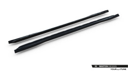 Seitenschweller Ansatz Cup Leisten V.1 für Audi A6 S-Line C9 schwarz Hochglanz