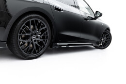 Seitenschweller Ansatz Cup Leisten V.2 für Audi A6 S-Line C9 schwarz Hochglanz