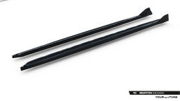 Seitenschweller Ansatz Cup Leisten V.2 für Audi A6 S-Line C9 schwarz Hochglanz