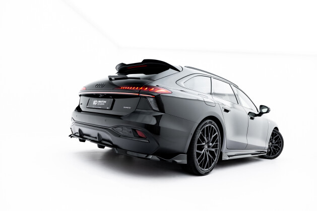 Street+ Mittlerer Diffusor RACE Heck Ansatz V.2 passend für Audi A6 S-Line C9 schwarz Hochglanz