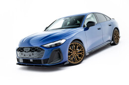 Street Pro Cup Spoilerlippe Front Ansatz + Flaps für Audi A5 S-Line / S5 Limousine / Avant B10 rot + Flaps Hochglanz